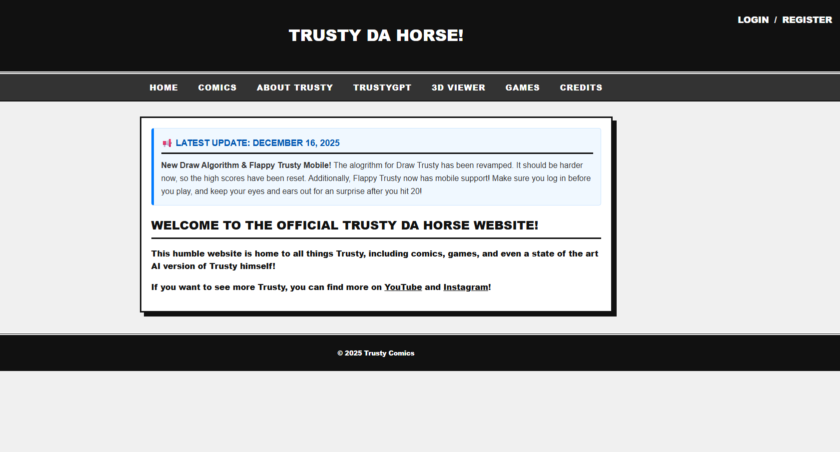 Screenshot of Trusty Da Horse